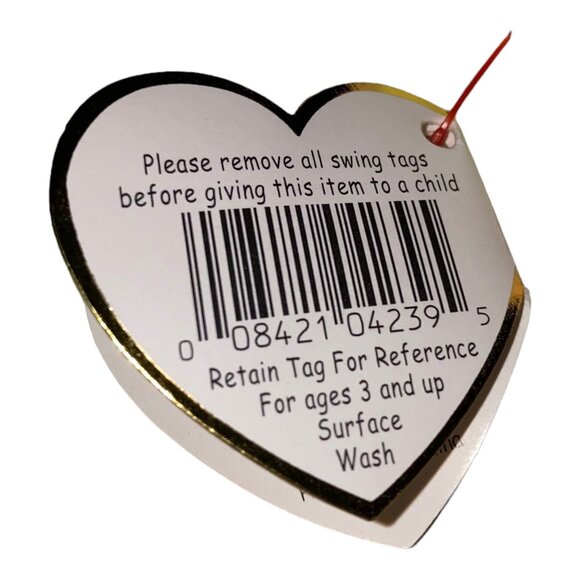 Ty Beanie Baby "Neon" Seahorse Plush Toy - Pastel Tie-Dye Colors - 1999 Release - Picture 7 of 9